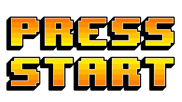 Animated text: Press Start