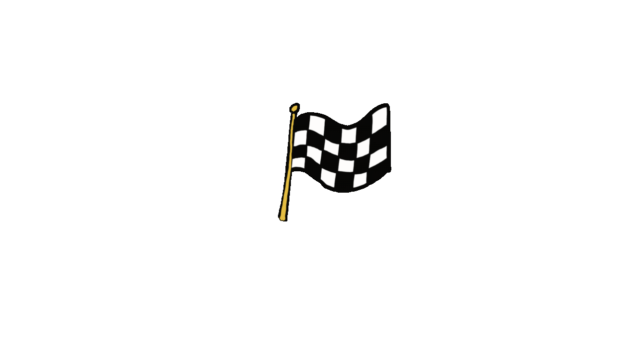 Animation of a waving checkered flag
