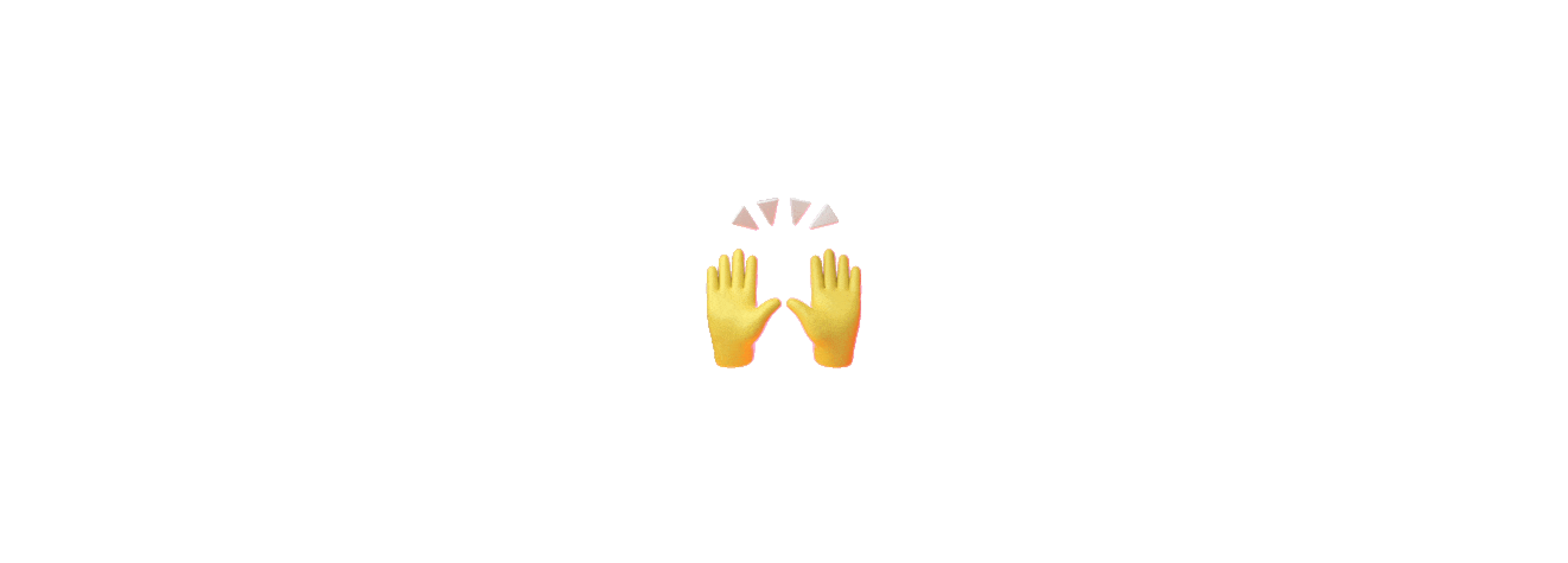Emoji featuring hands up in celebration.
